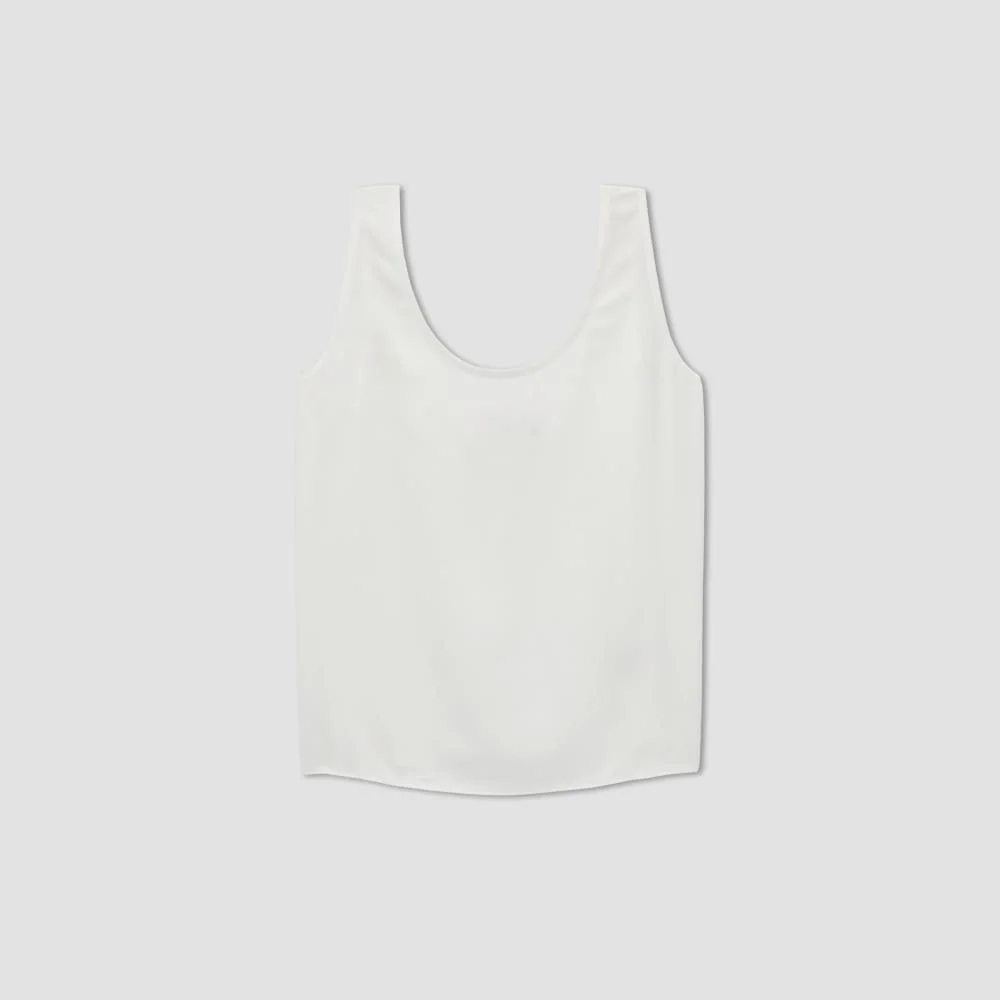 The Scoop Tank in Washable Silk | Off-White (4)