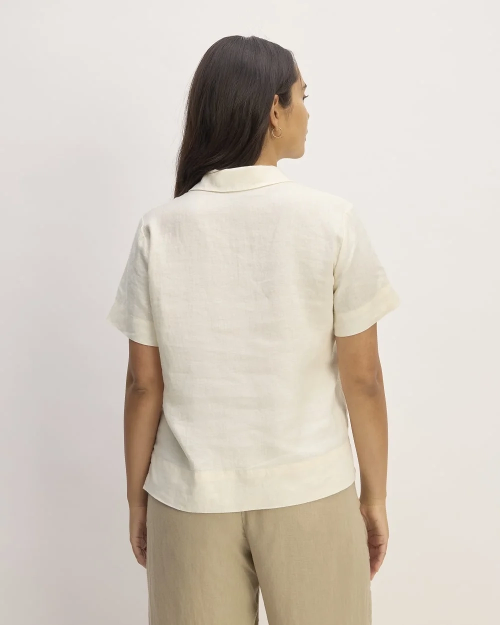 The Notch Shirt in Linen | Bone (4)
