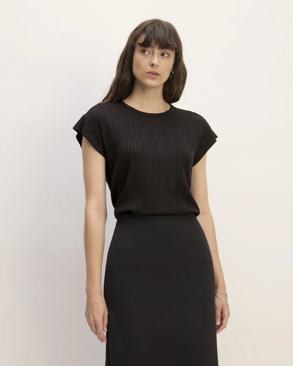 The Rib Muscle Tee | Black