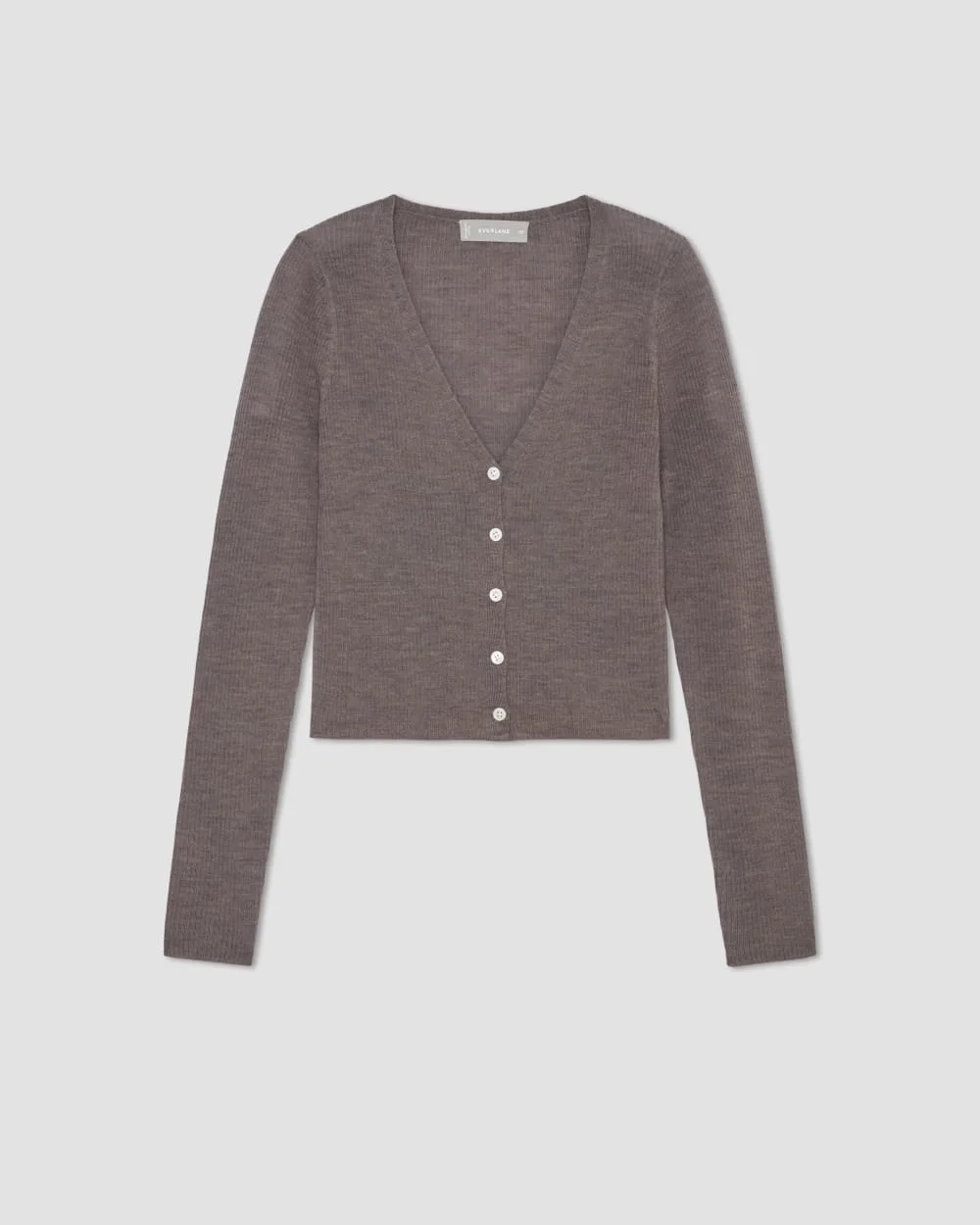 The Cardigan in Ultrasoft Merino | Heather Cocoa (3)
