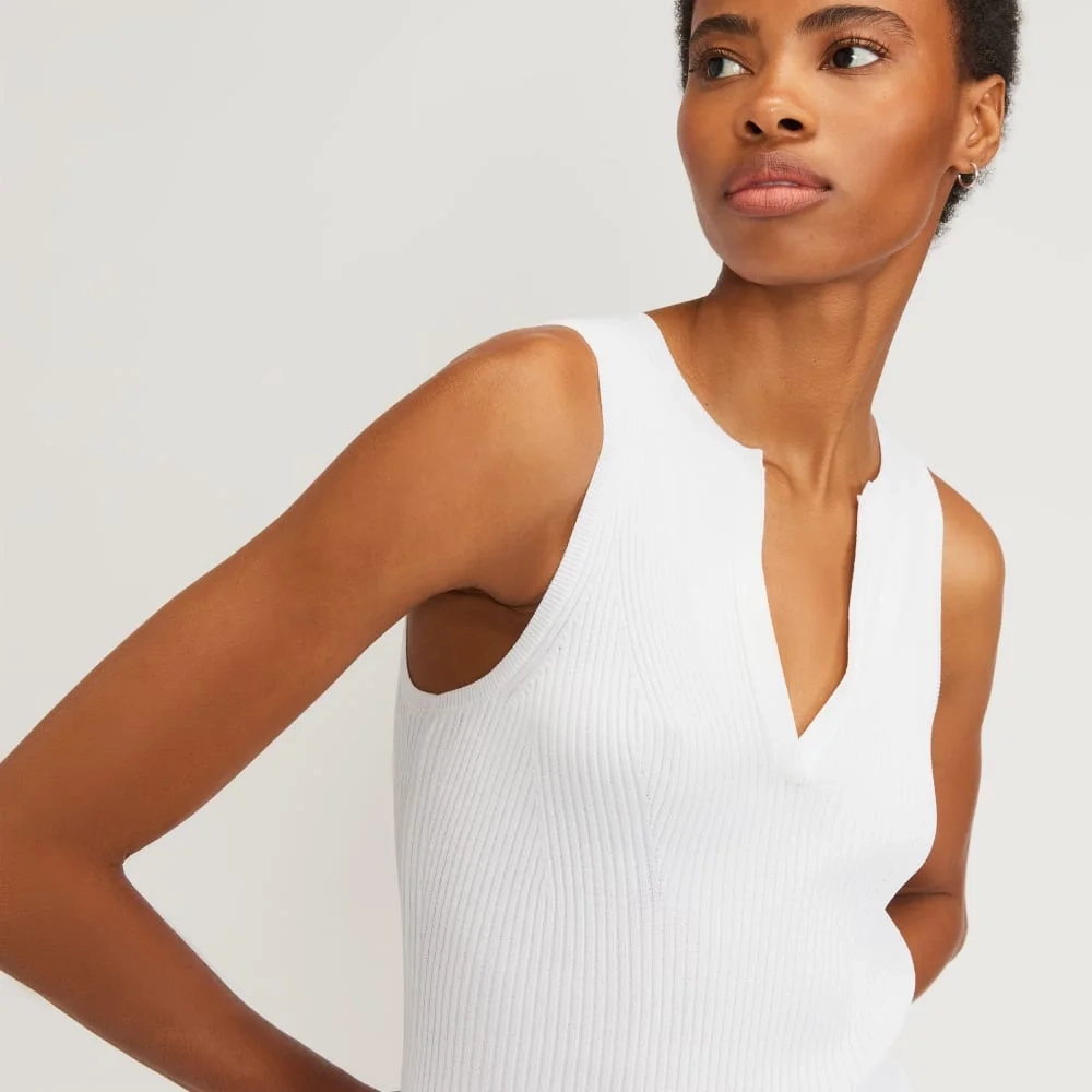 The Ribbed Cutaway Tank | White (3)
