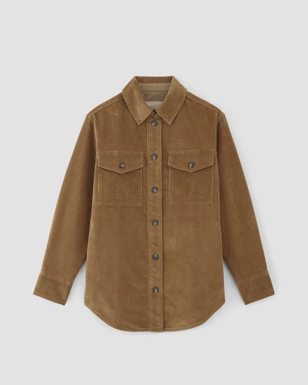 The Corduroy Oversized Shirt Jacket | Toasted Coconut (2)