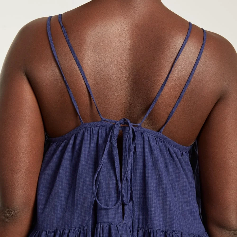 The Billow Tiered Maxi Dress |  Navy (4)