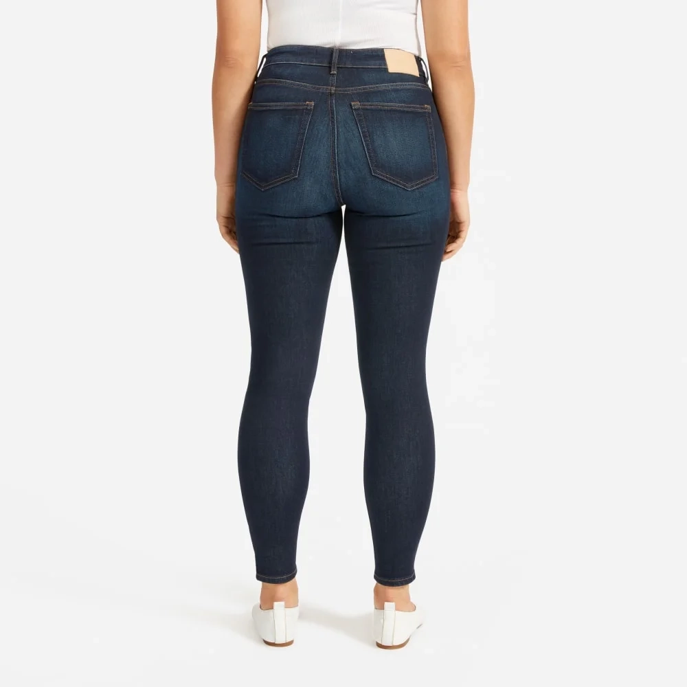 The Curvy Authentic Stretch High-Rise Skinny Jean | Dark Blue Wash | 28.5" Insea (8)