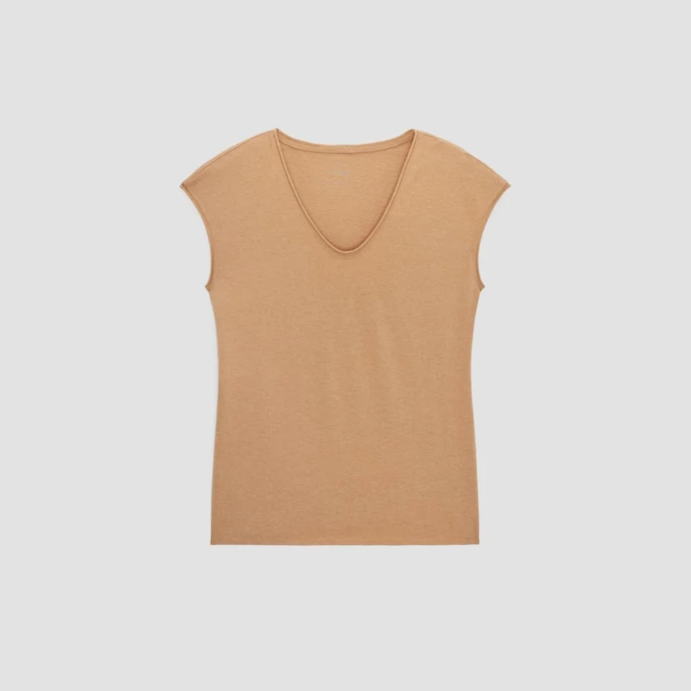 The Hemp Scoop-Neck Muscle Tee | Caramel (2)
