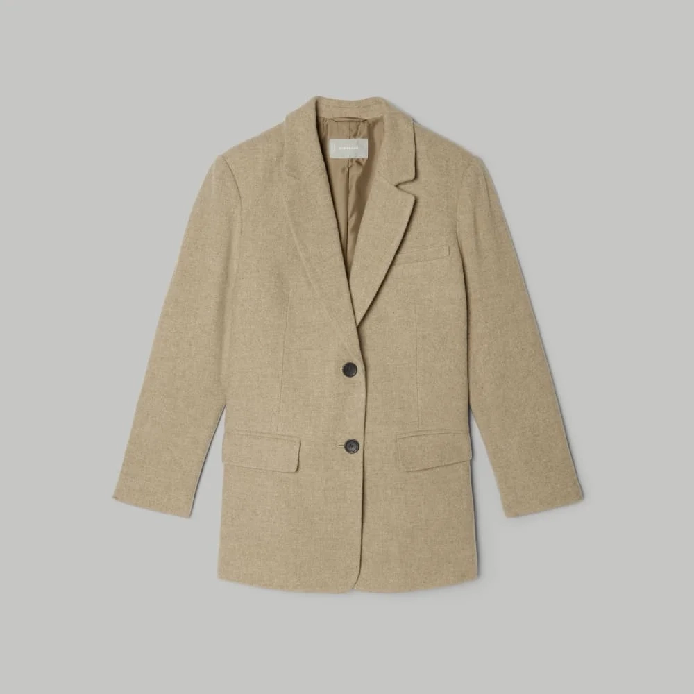 The Oversized Blazer in Wool | Toasted Tan (4)