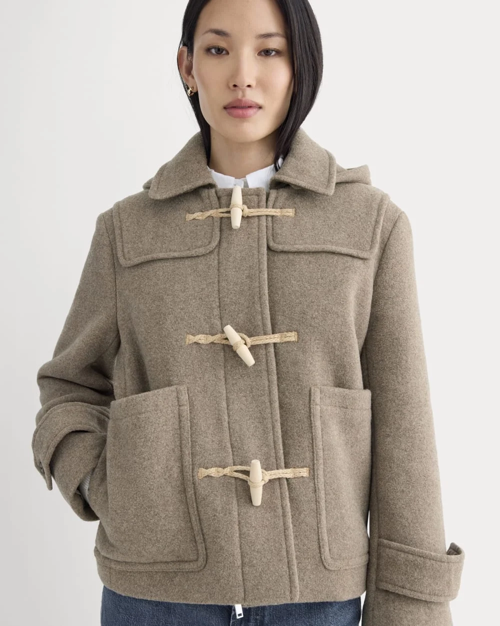 The ReWool Duffle Coat | Heather Taupe (2)
