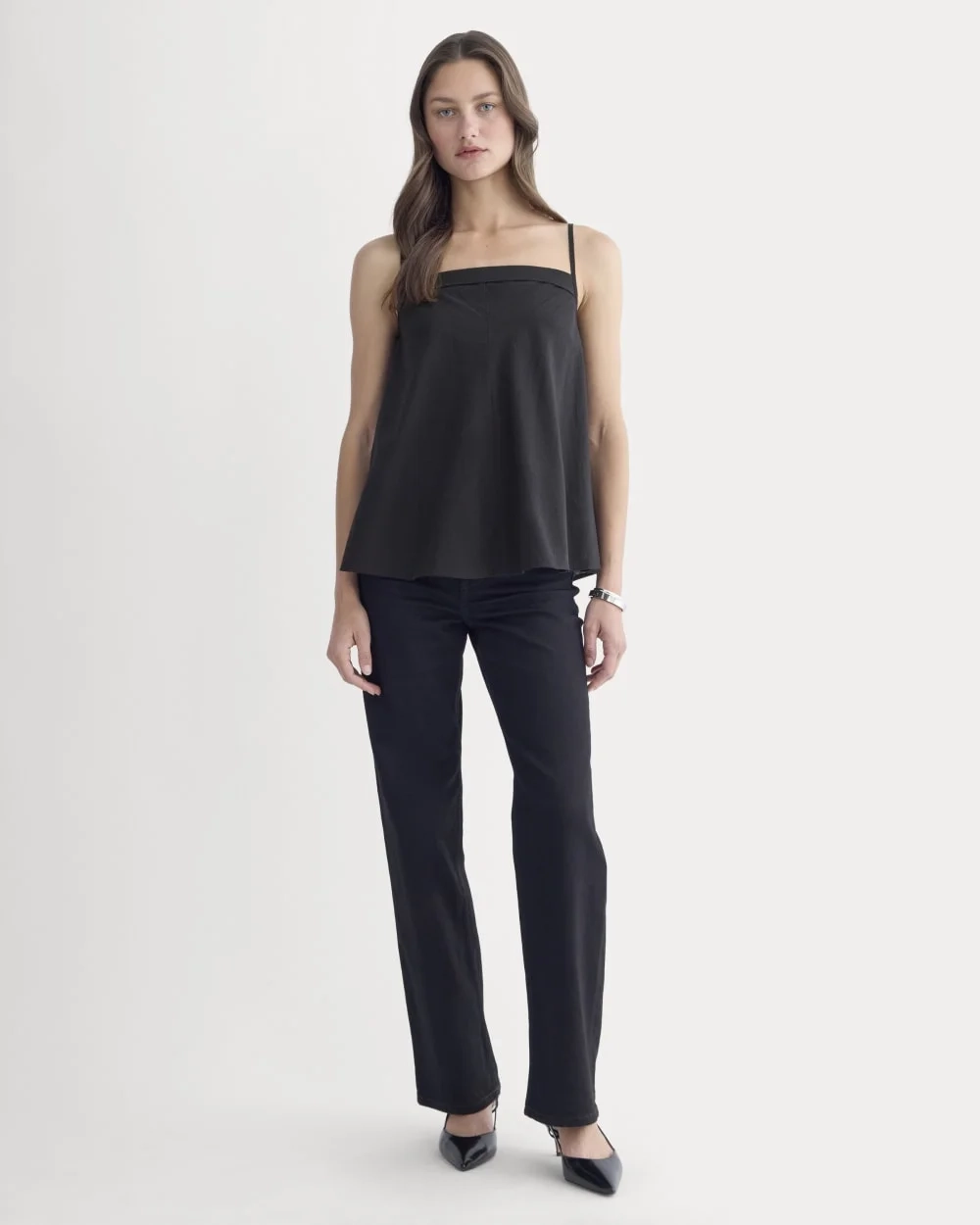 The Flowy Gauze Cami | Black (5)