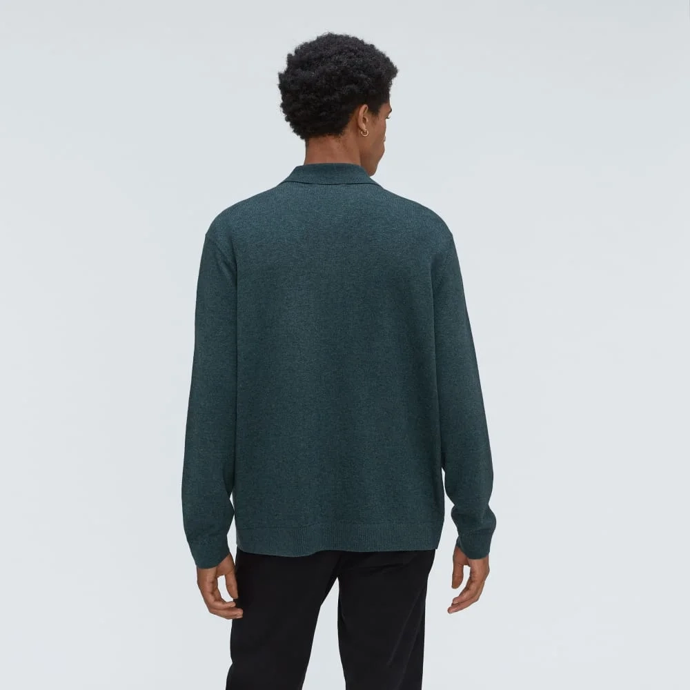 The Merino-Blend Sweater Polo | Deep Teal (3)