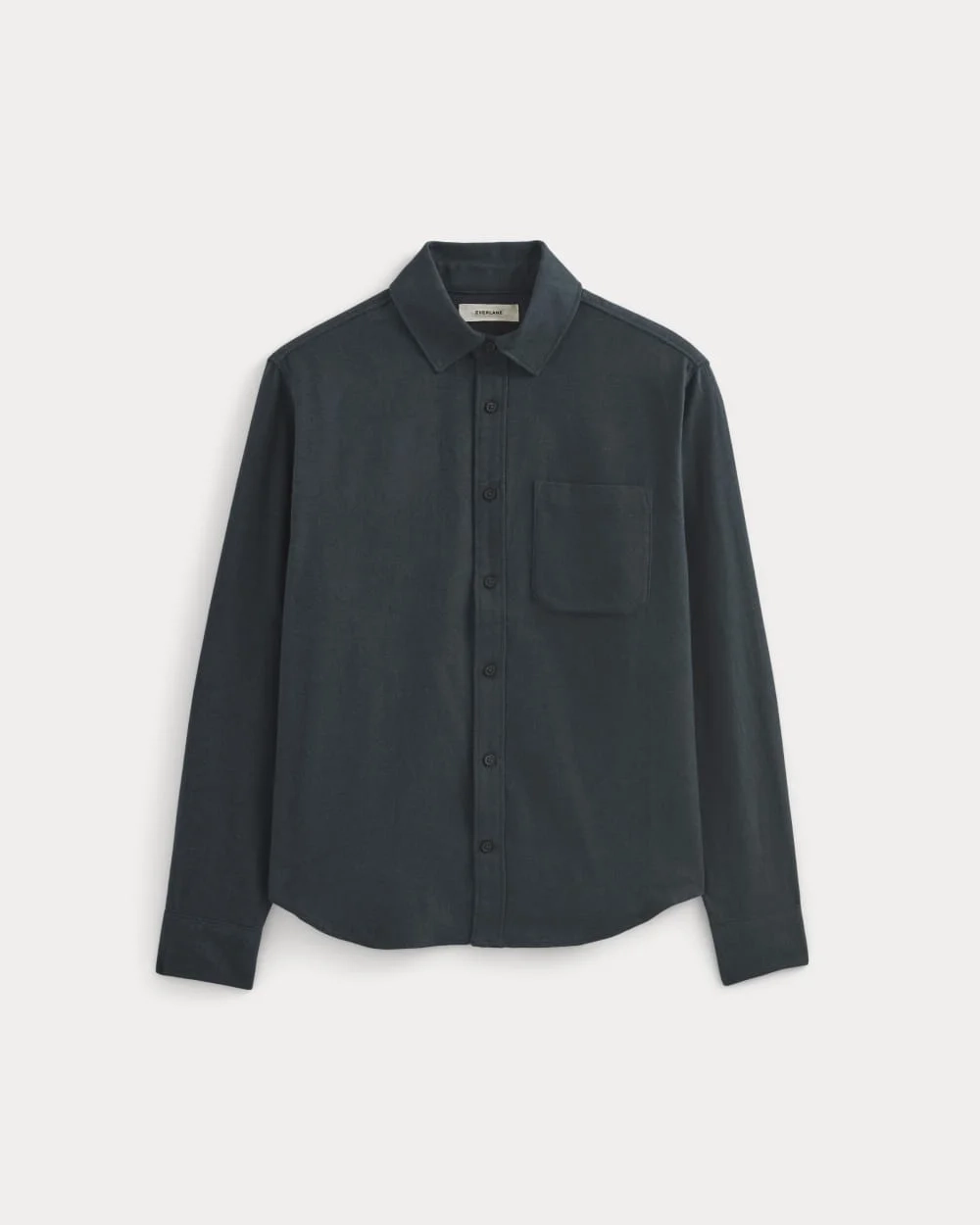 Brushed Flannel Shirt | Heathered Navy (4)