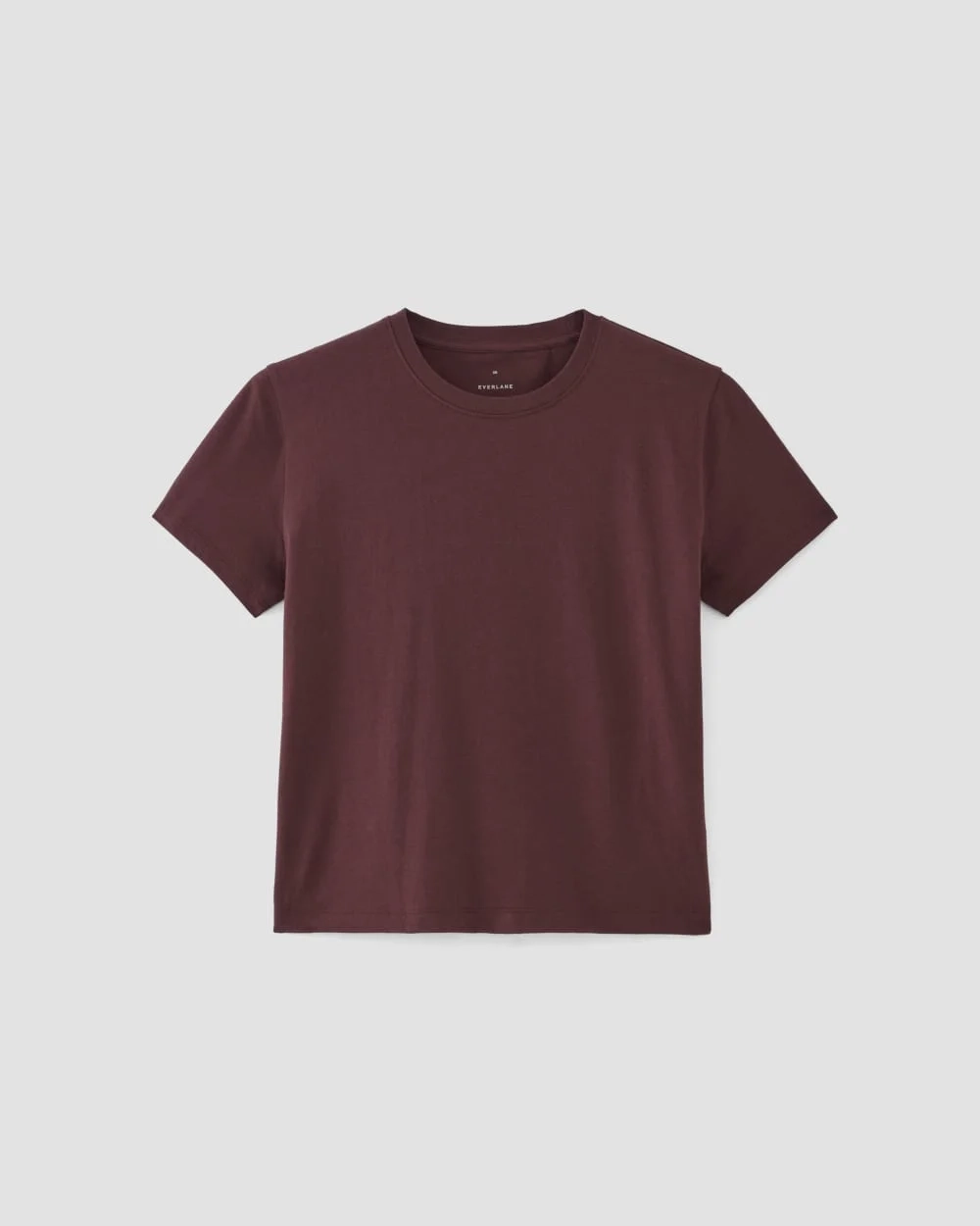 The Box-Cut Tee in Essential Cotton | Burgundy | No Pocket (3)