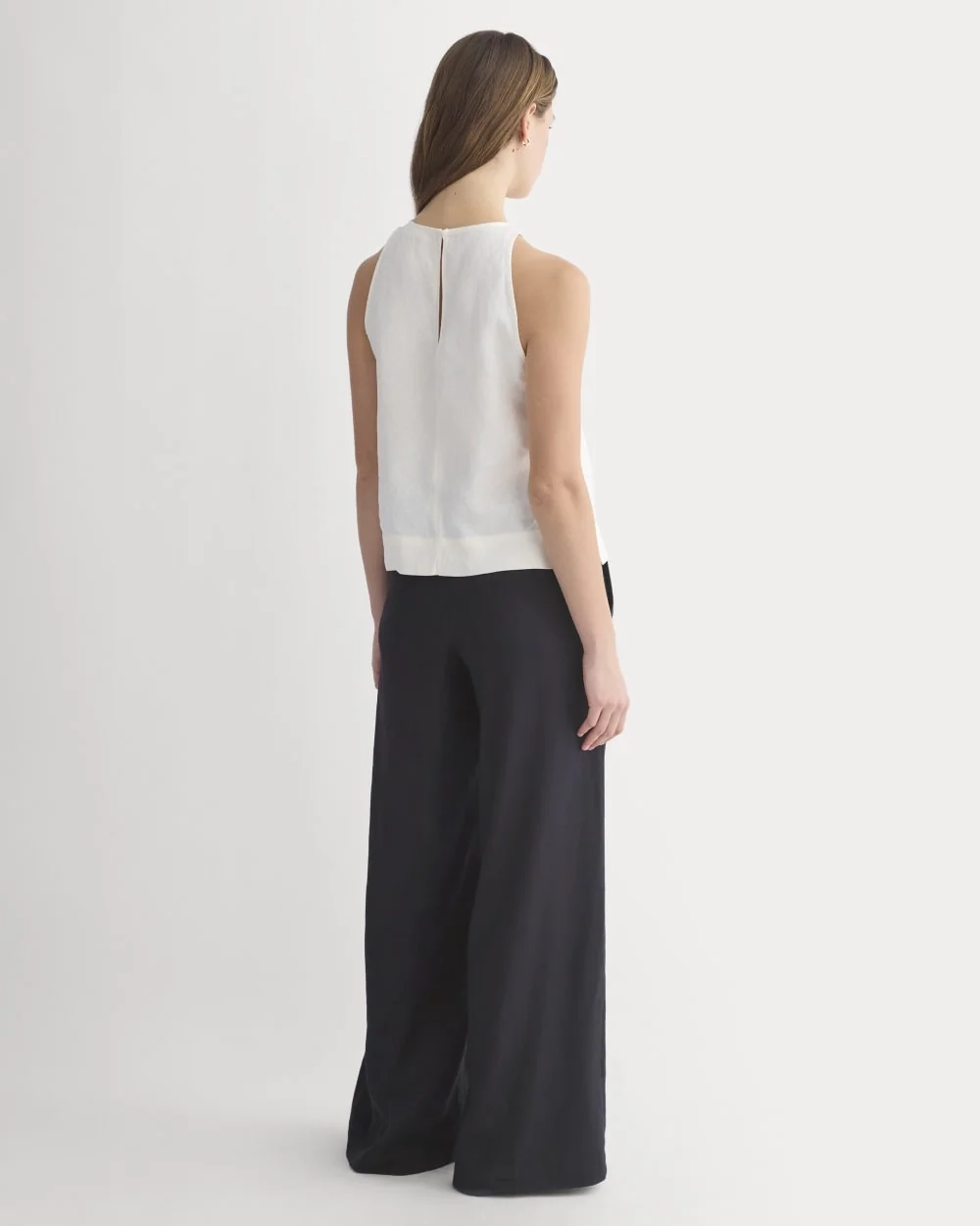The Linen High-Neck Tank | Bone (4)