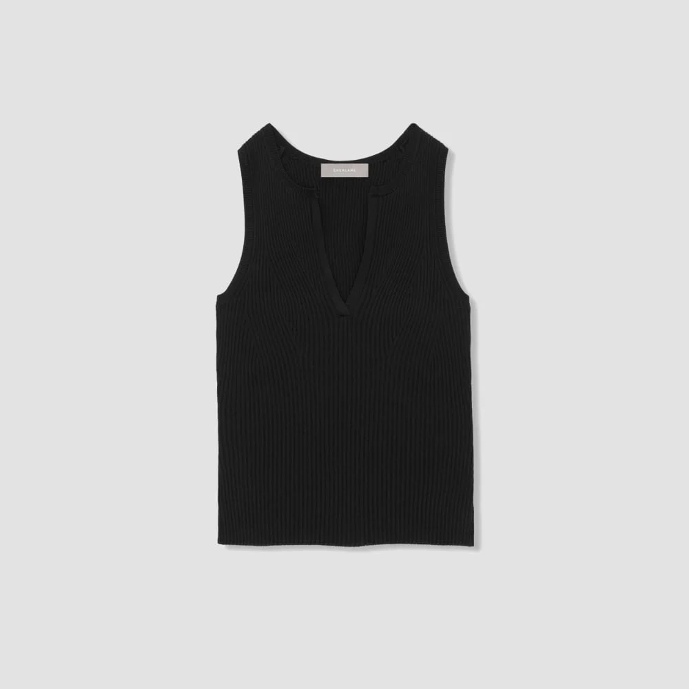 The Ribbed Cutaway Tank | Black (2)