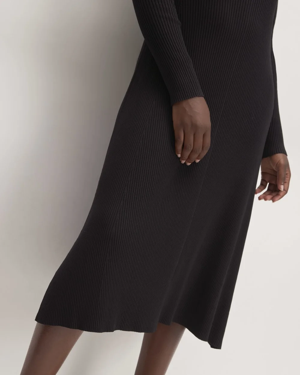 The Ribbed Scoopneck Dress | Black (2)