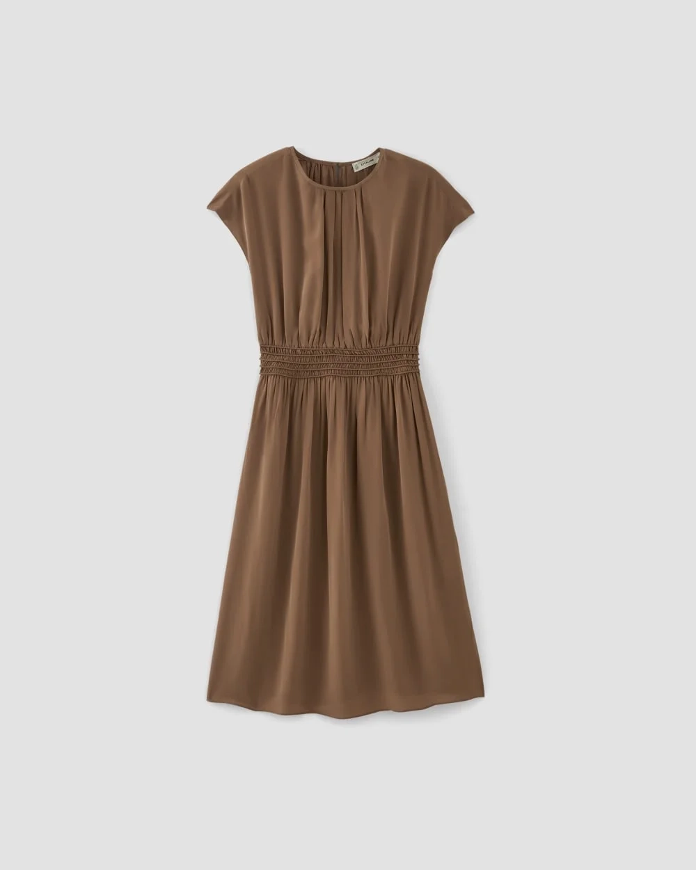 The Gathered Midi Dress | Carob Brown (4)
