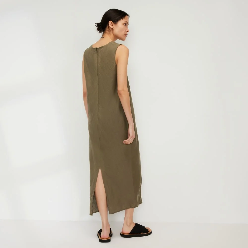 The Linen Bias Cut Dress | Kalamata (2)