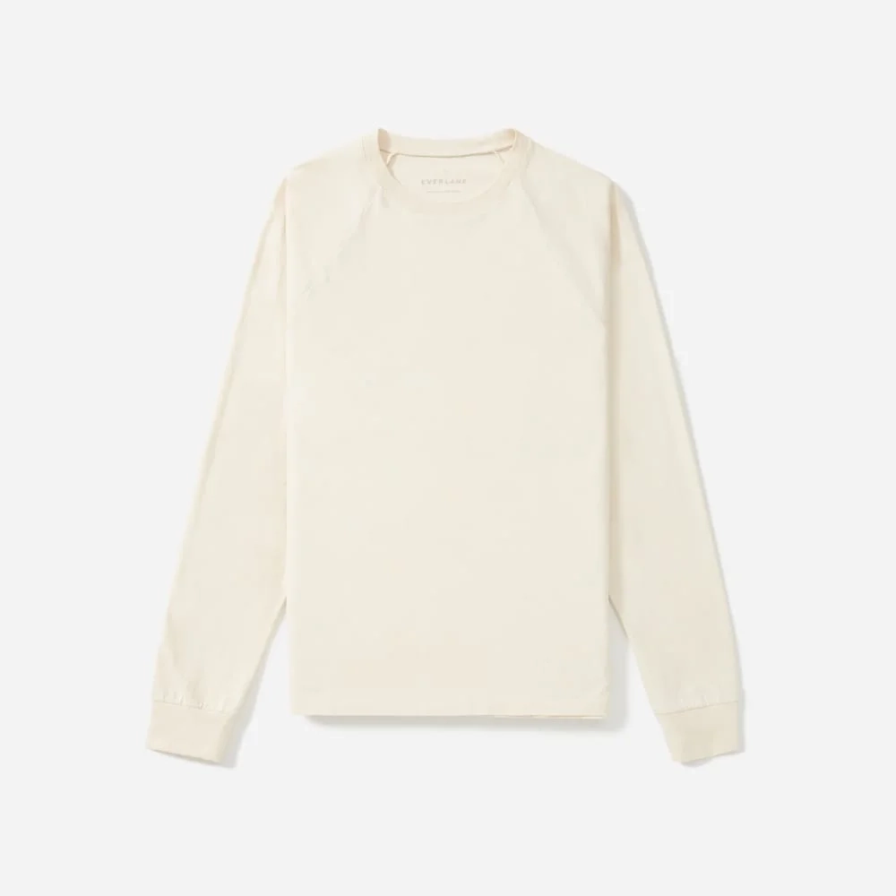 The Premium-Weight Long-Sleeve Crew | Uniform | Heather Oatmeal
