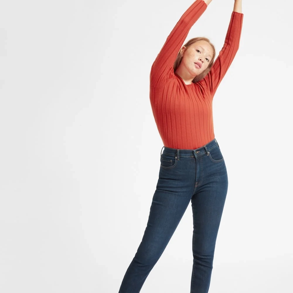 The Authentic Stretch High-Rise Skinny | Dark Blue Wash | 28.5" Inseam (4)