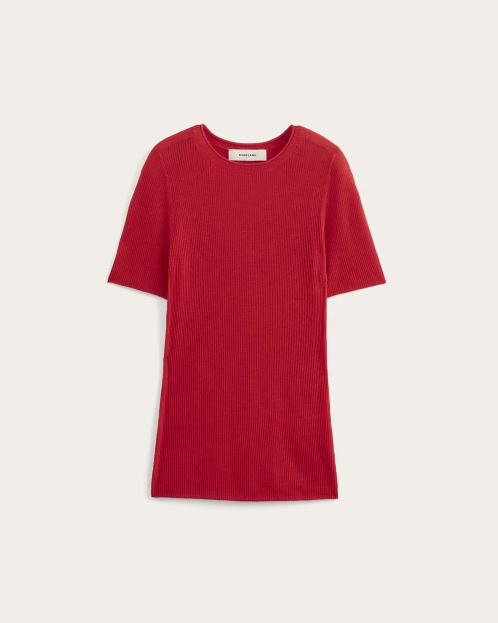 The Sweater Tee in Ultrasoft Merino | Classic Red (4)