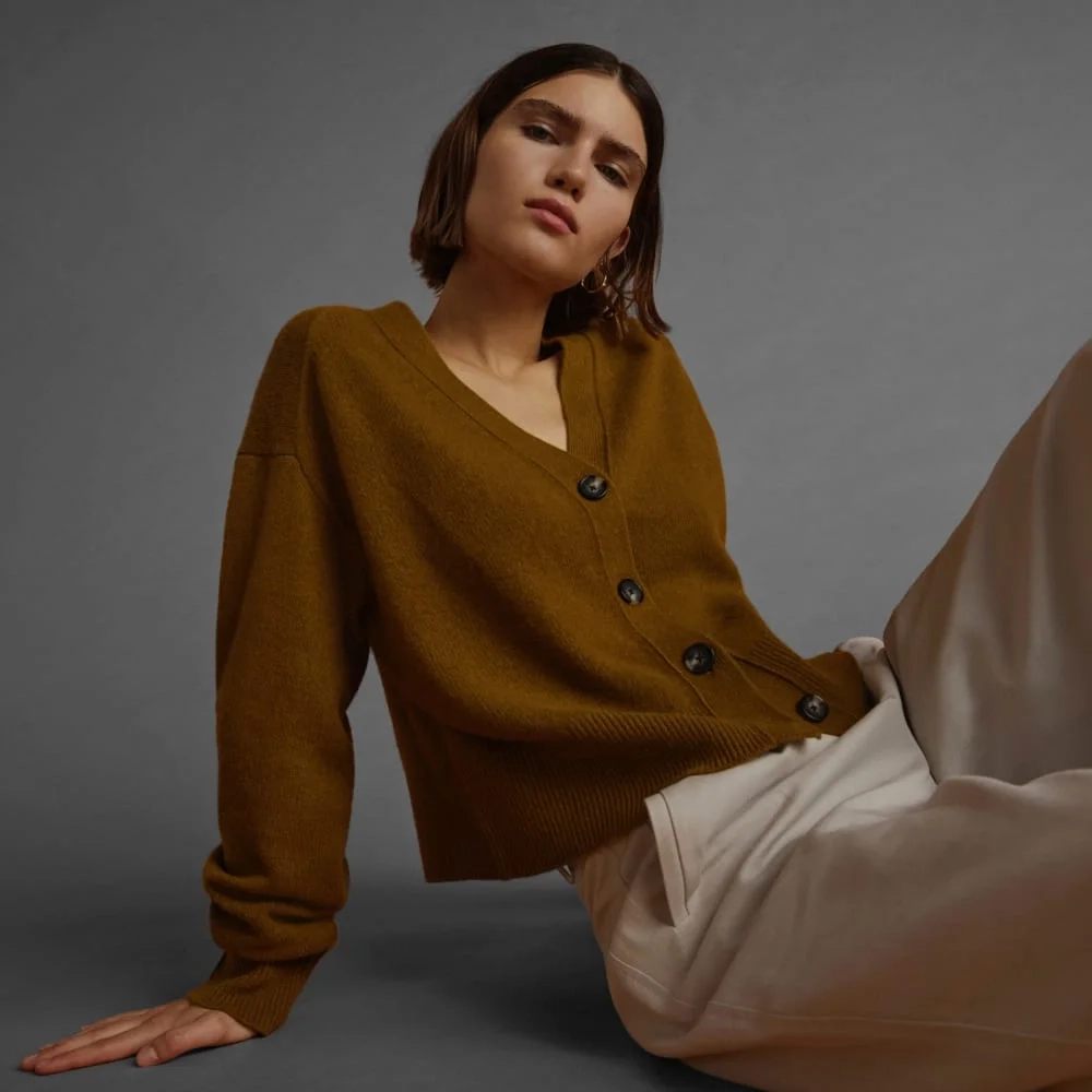 The Cashmere Cardigan | Tapenade (4)
