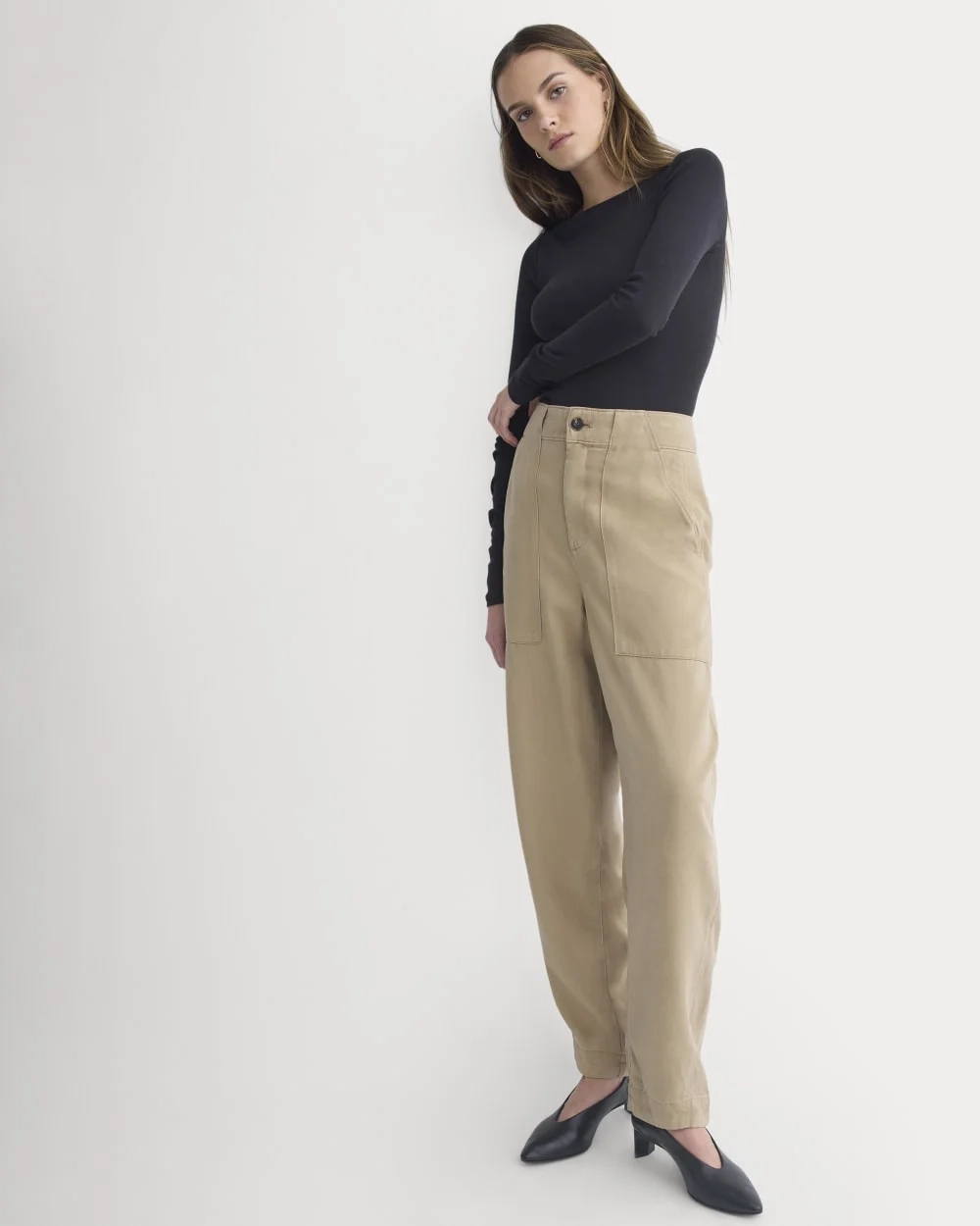 Patch Pocket Ballon Pant in Buttersoft | Chinchilla (5)