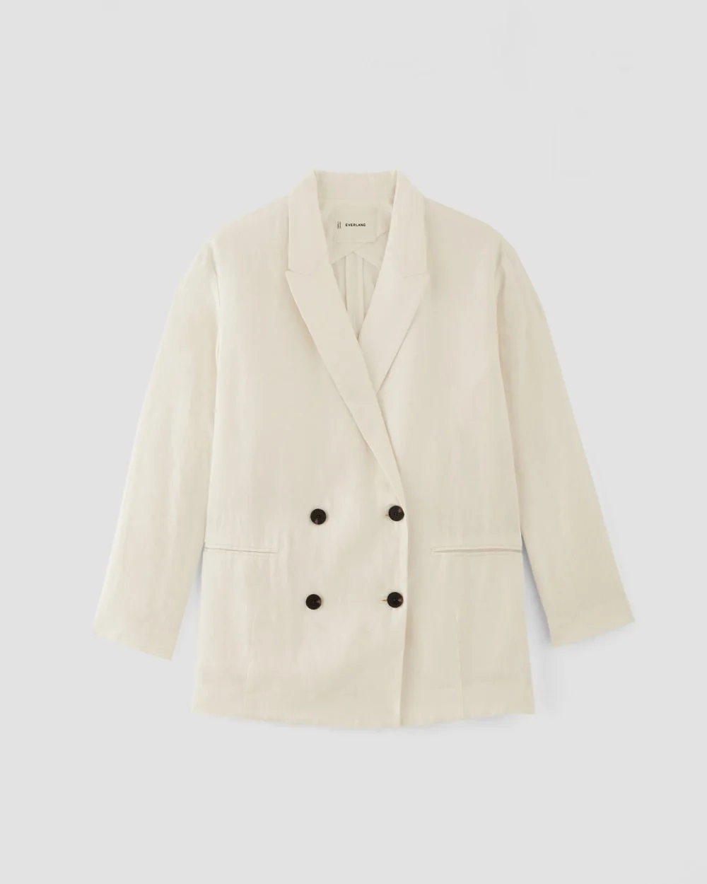 The Linen Double Breasted Blazer | Bone (3)