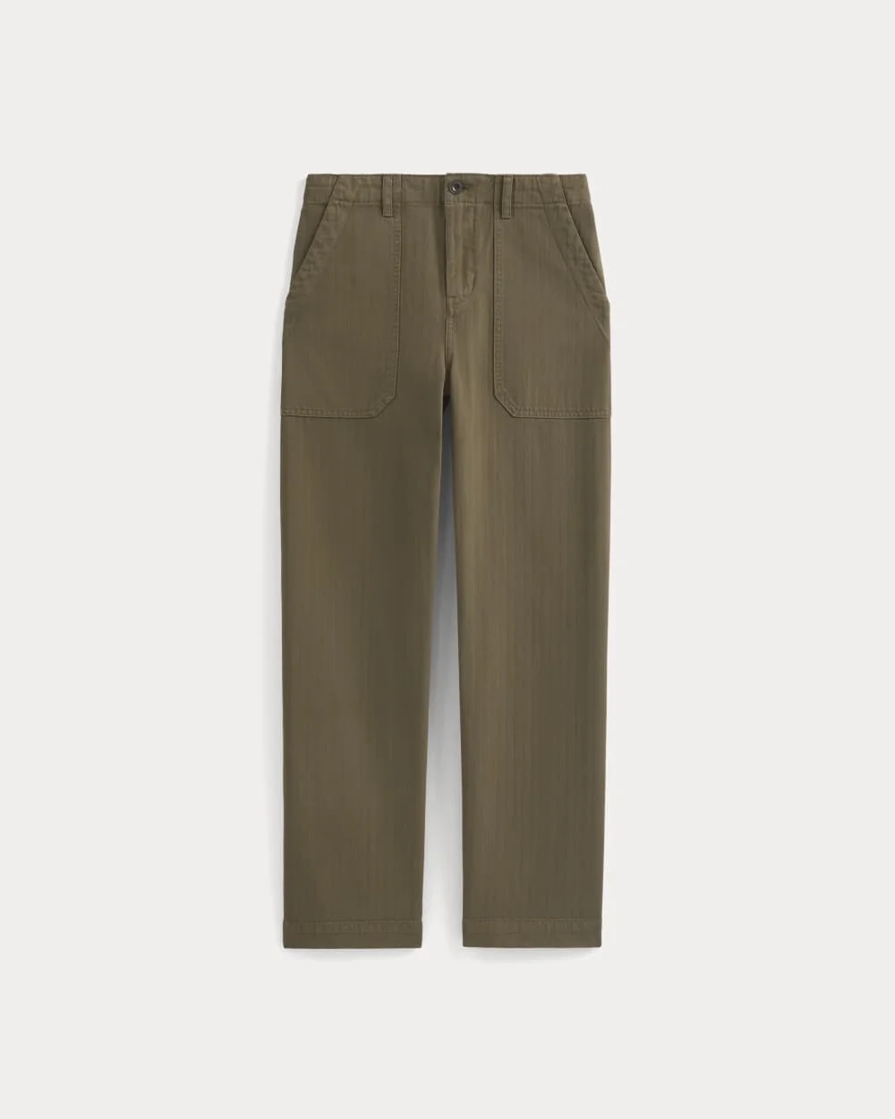 Relaxed Herringbone Fatigue Pants | Beech (3)