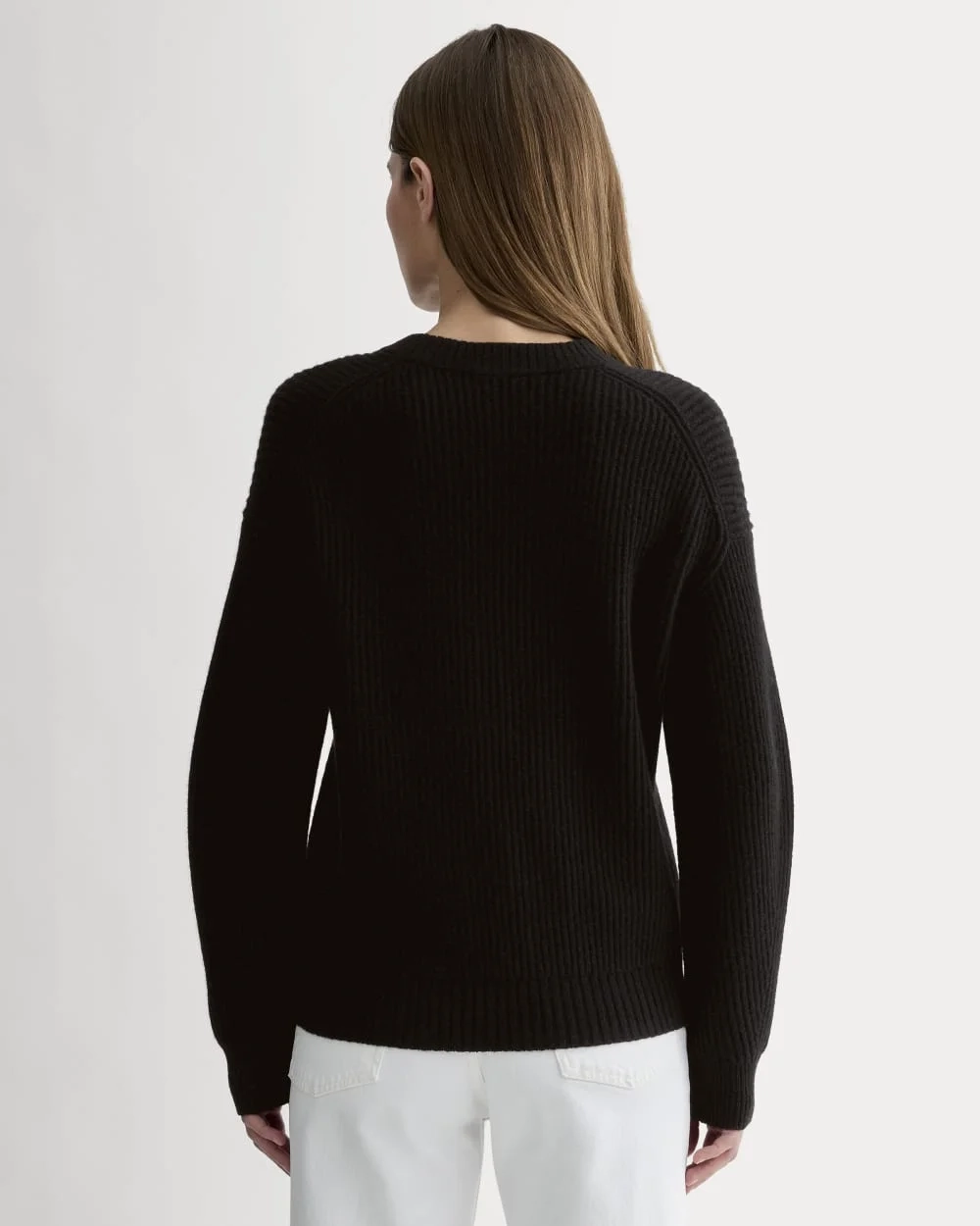 The Cocoon Crew in Wool Cashmere | Black (4)