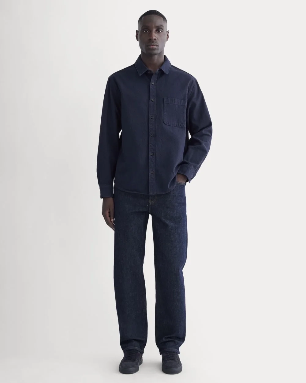The Canvas Organic Cotton Overshirt | Navy (4)