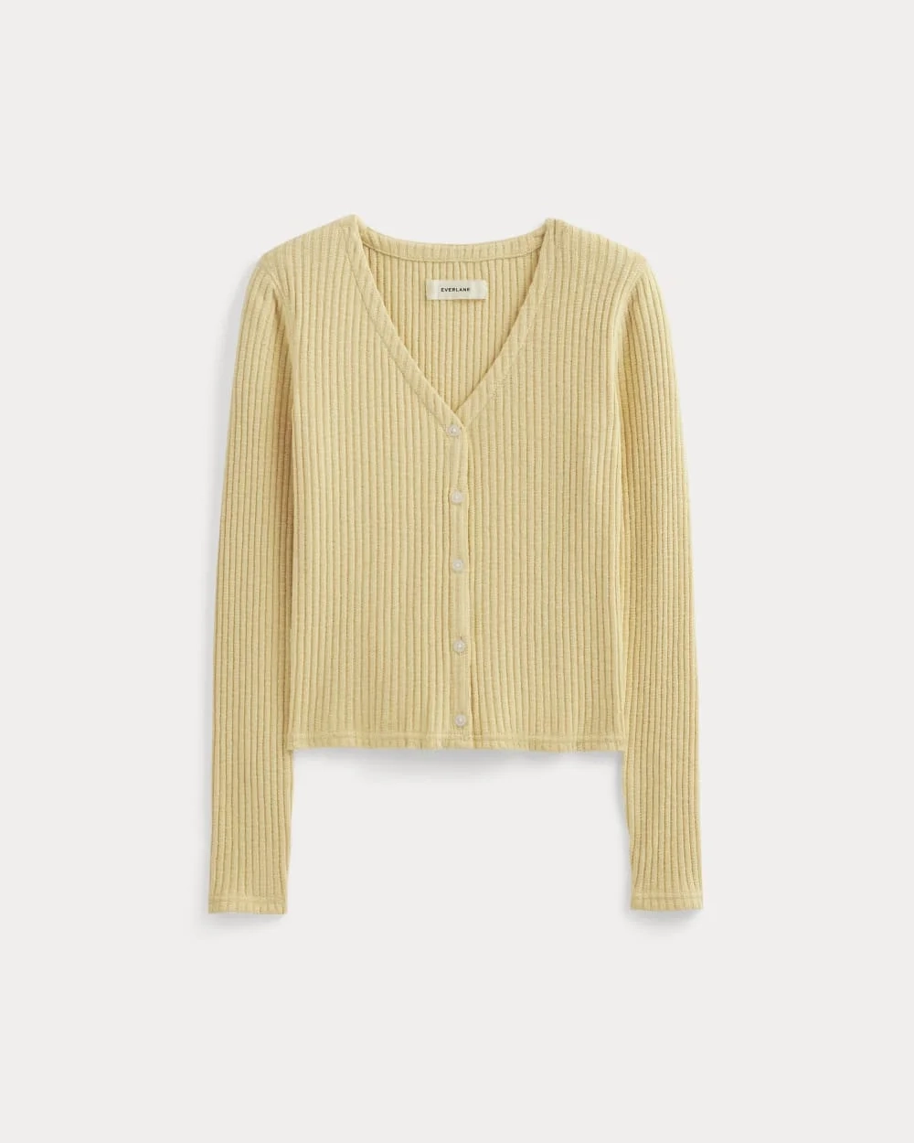 The Cozy Rib Cardigan | Banana Crepe (4)