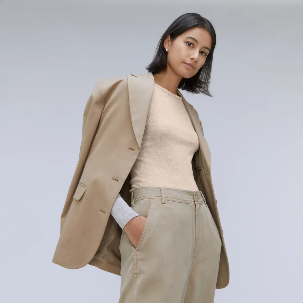 The Luxe Rib Long-Sleeve Crew | Heathered Meringue (5)