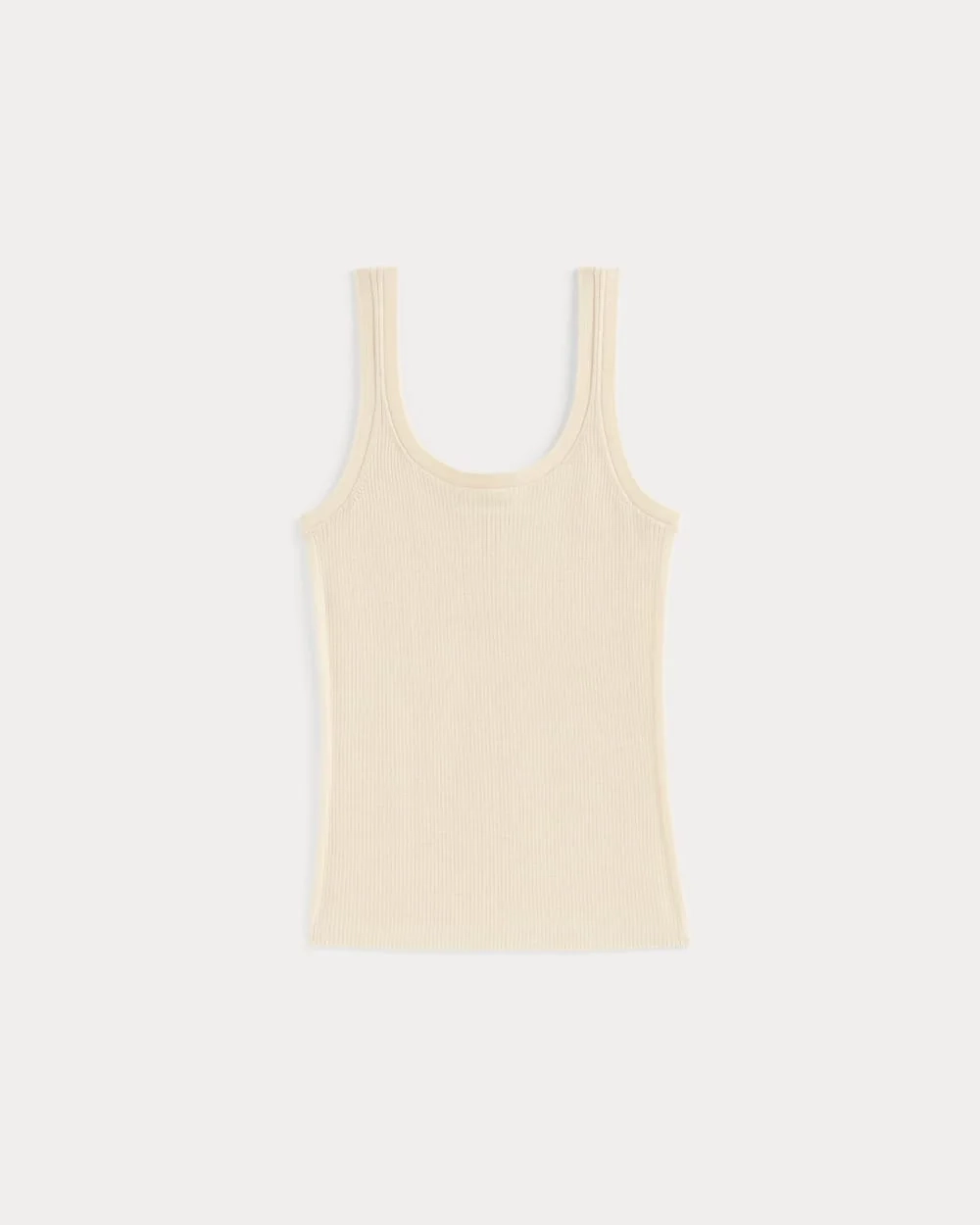 The Light Ribbed Cami in Ultrasoft Merino | Parchment (3)