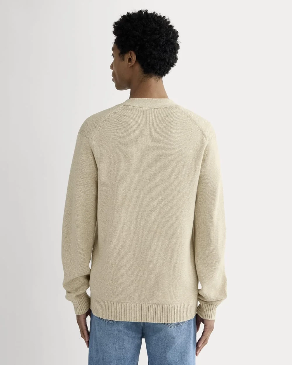 The Classic Cardigan in Everyday Cotton | Desert Sand / Natural (3)