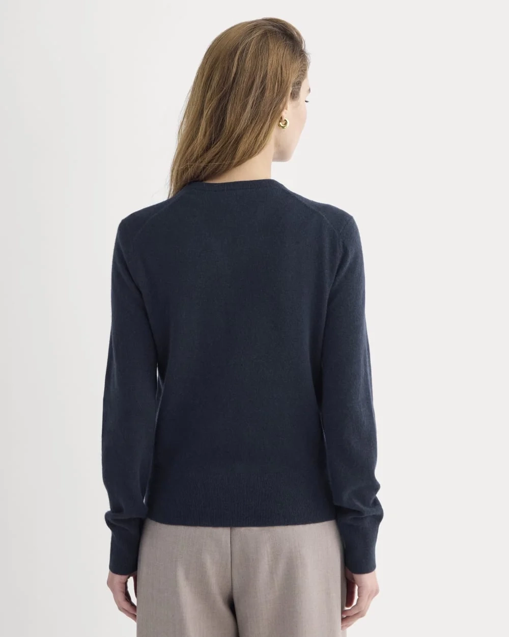 Cashmere Slim Crew Sweater | Navy (2)