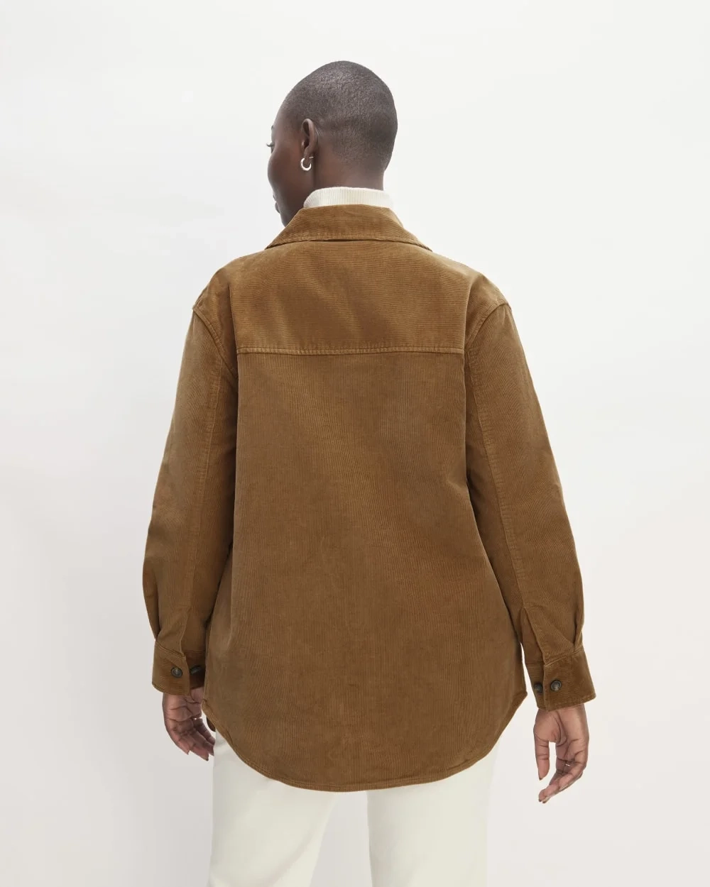 The Corduroy Oversized Shirt Jacket | Toasted Coconut (3)