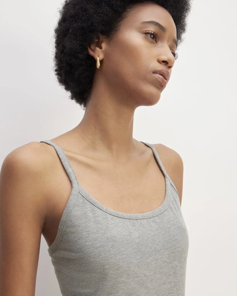 The Supima® Form Spaghetti Strap Cami | Mid Heather Grey (2)