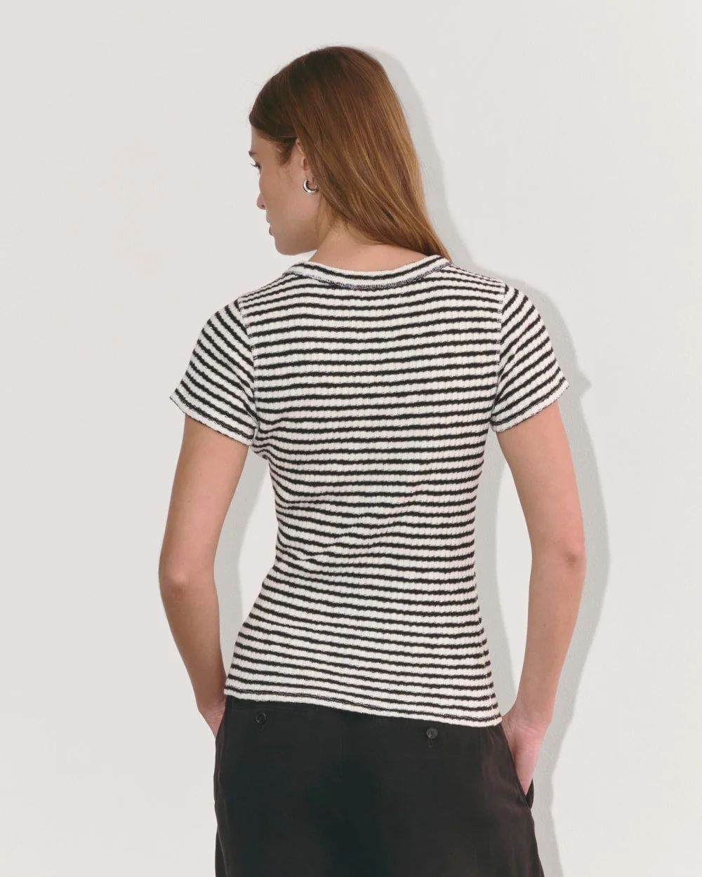 The Cozy Rib Tee | Black / Bone (4)