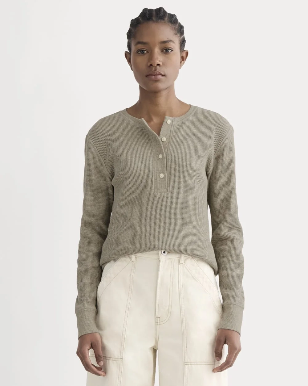 The Waffle Henley | Oatmeal Heather