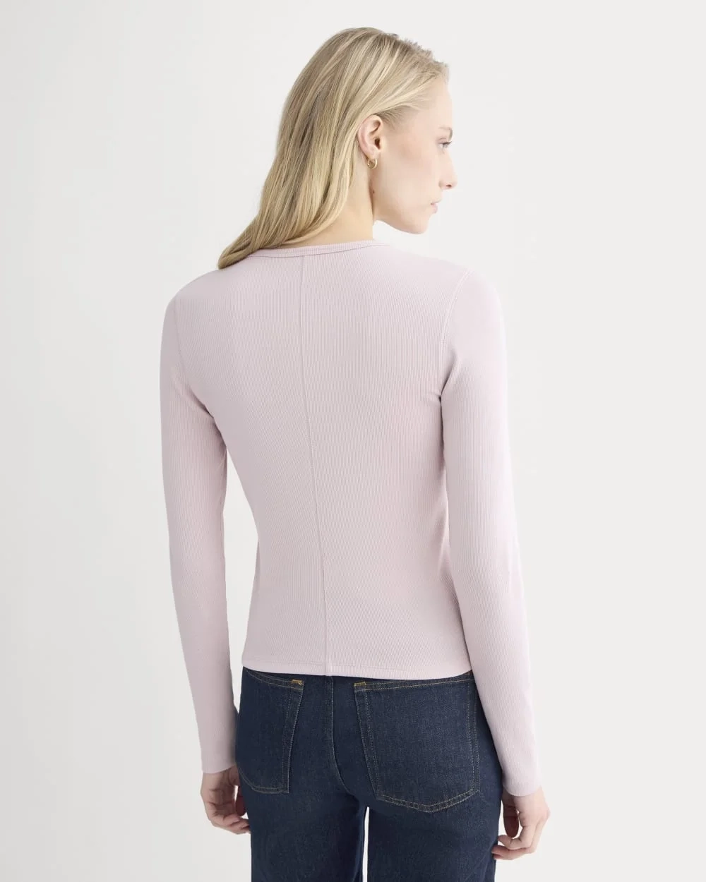 Luxe Rib Button-Up Top | Burnished Lilac (3)