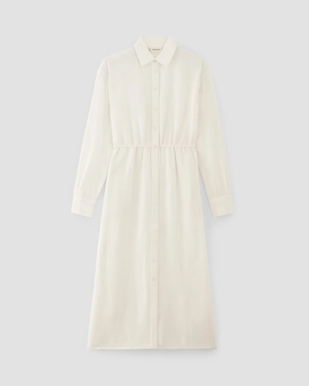 The Mini Jacquard Stripe Shirt Dress | Bone (2)