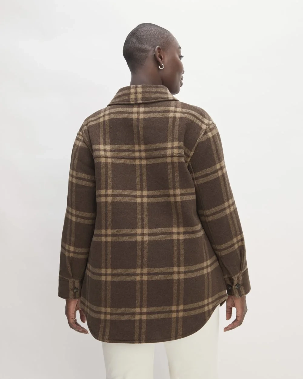 The Italian ReWool® Oversized Shirt Jacket | Brown / Camel (3)