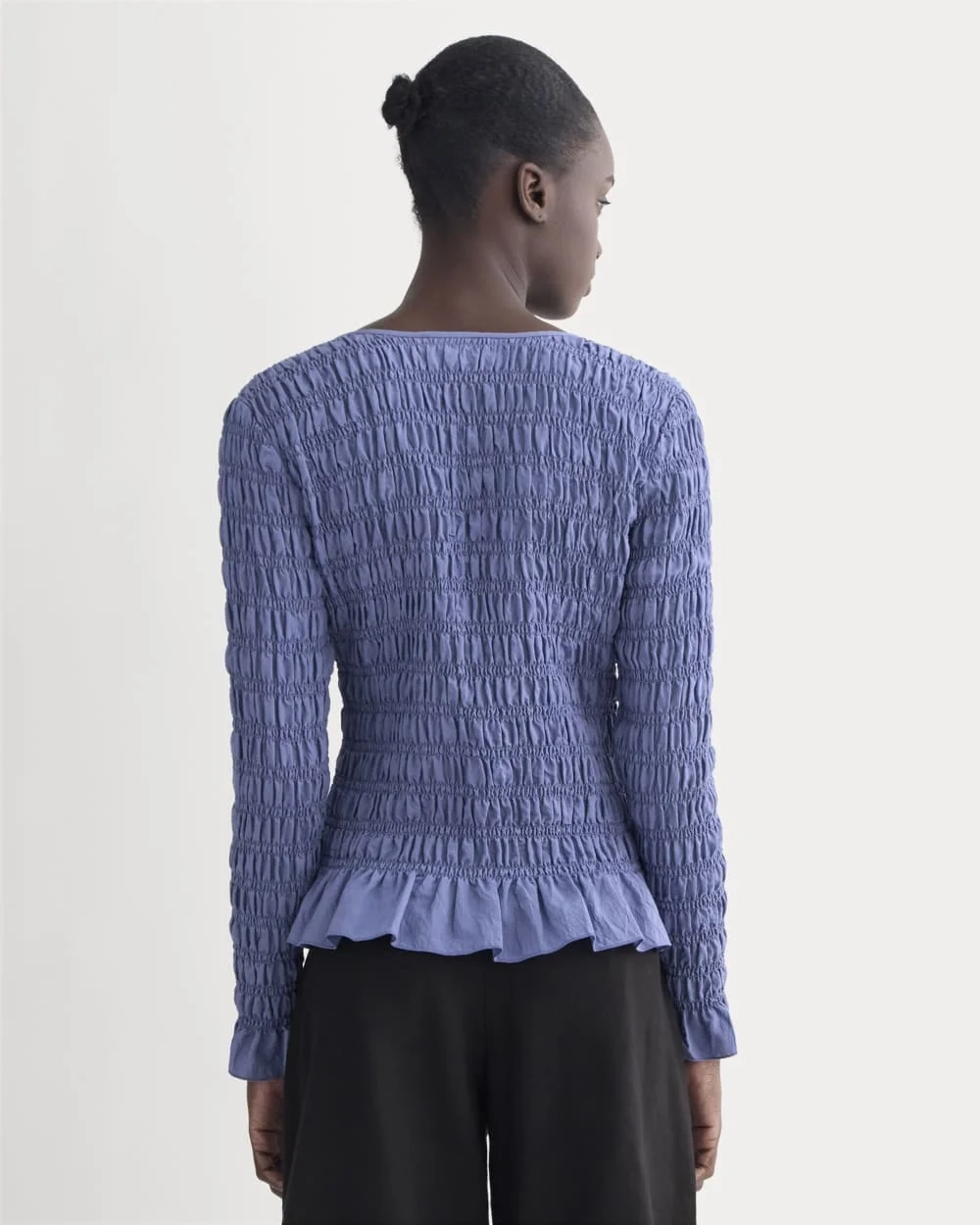 The Smocked Cardigan | Blue Dusk (4)