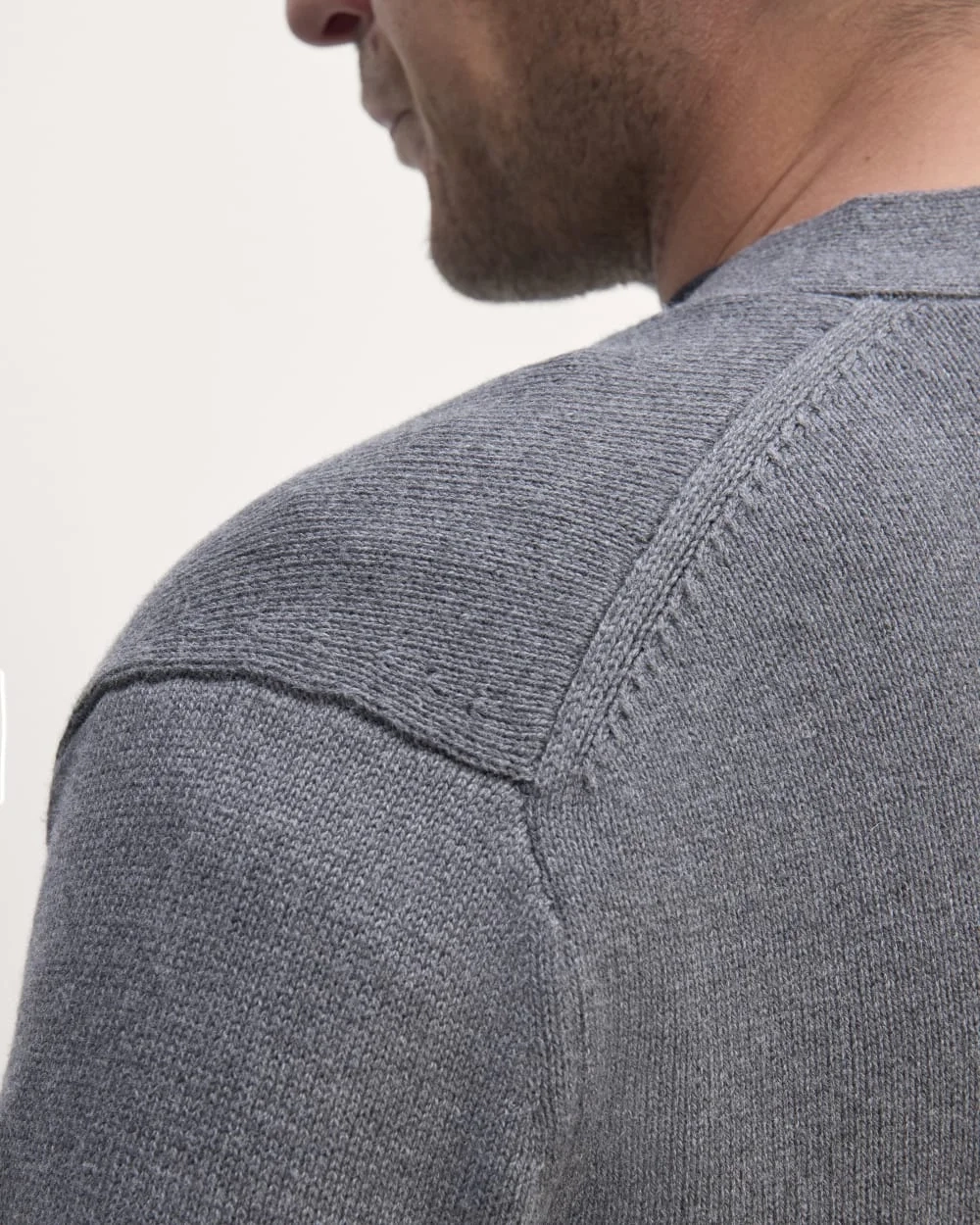 The Classic Cardigan in Everyday Cotton | Heathered Charcoal (2)