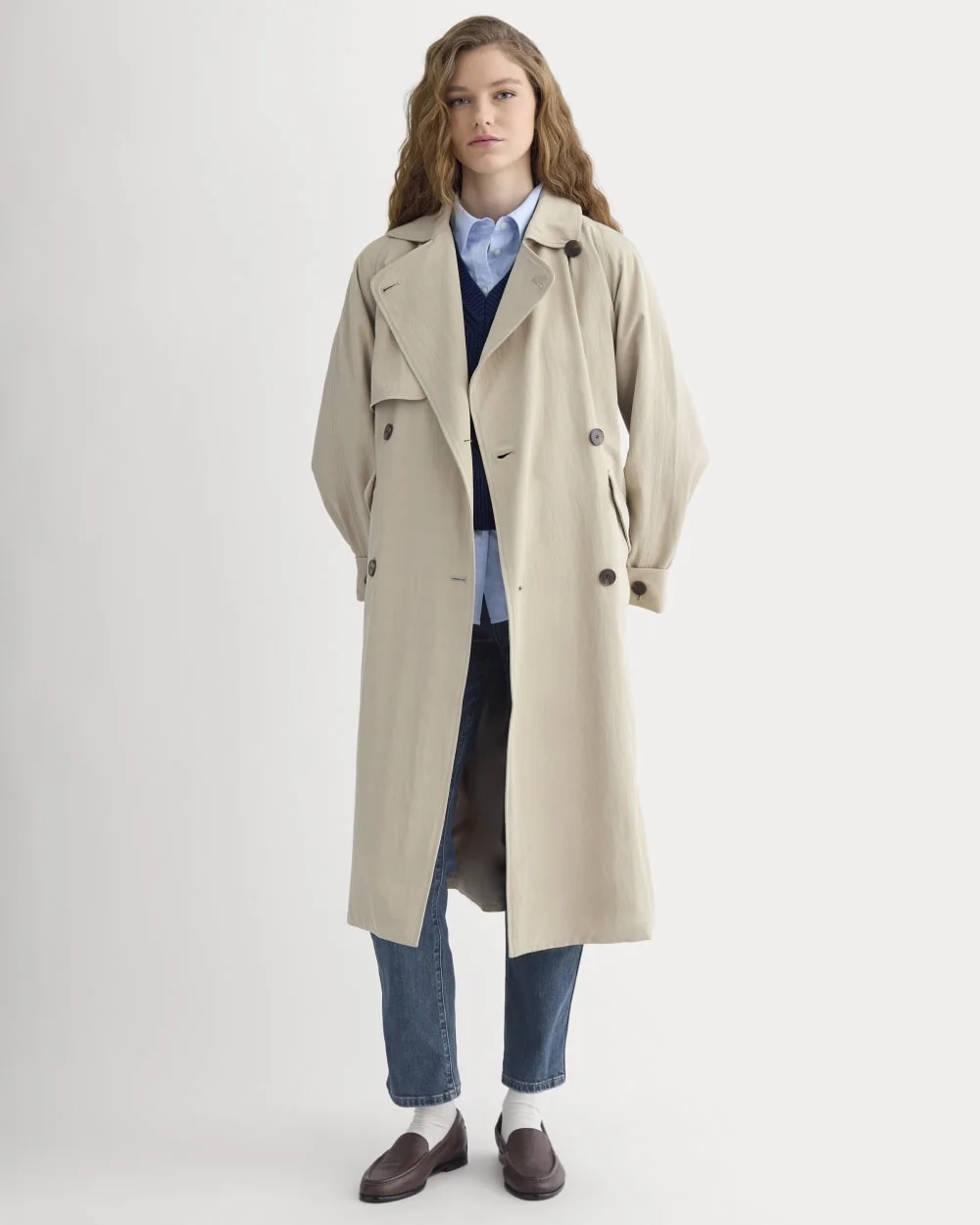 Drapey Twill Trench | Trench Coat Khaki