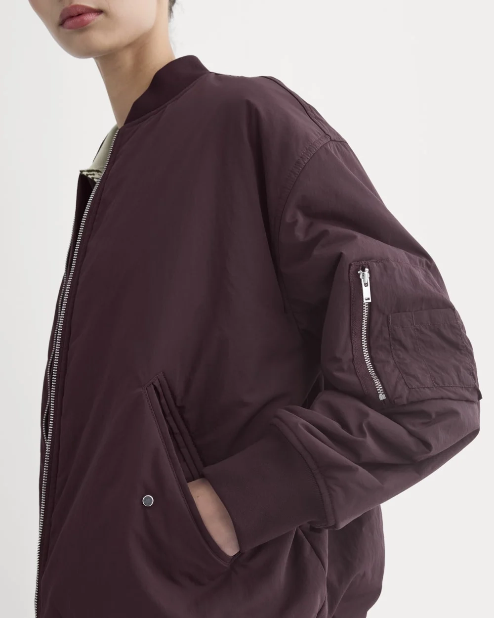 Renew Oversized Puffer Bomber | Deep Plum (3)