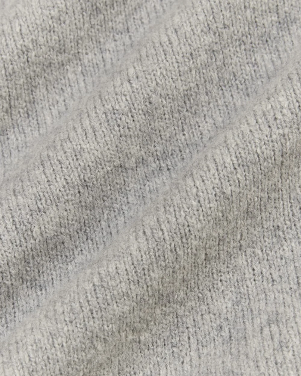 The V-Neck Sweater in Plush Cotton | Heathered Grey (4)