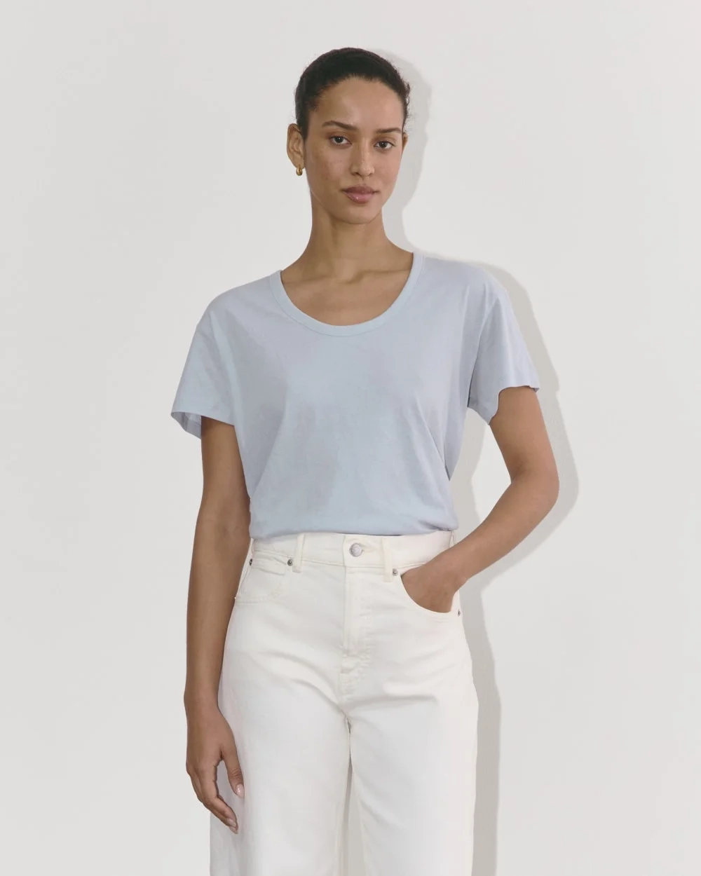 The Air Scoop-Neck Tee | Blue Slate
