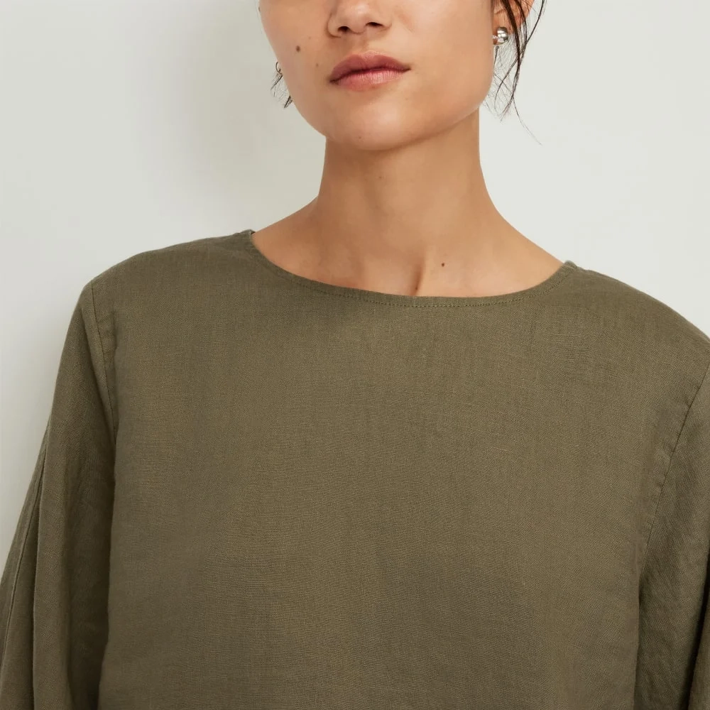 The Linen Long-Sleeve Top | Kalamata (3)