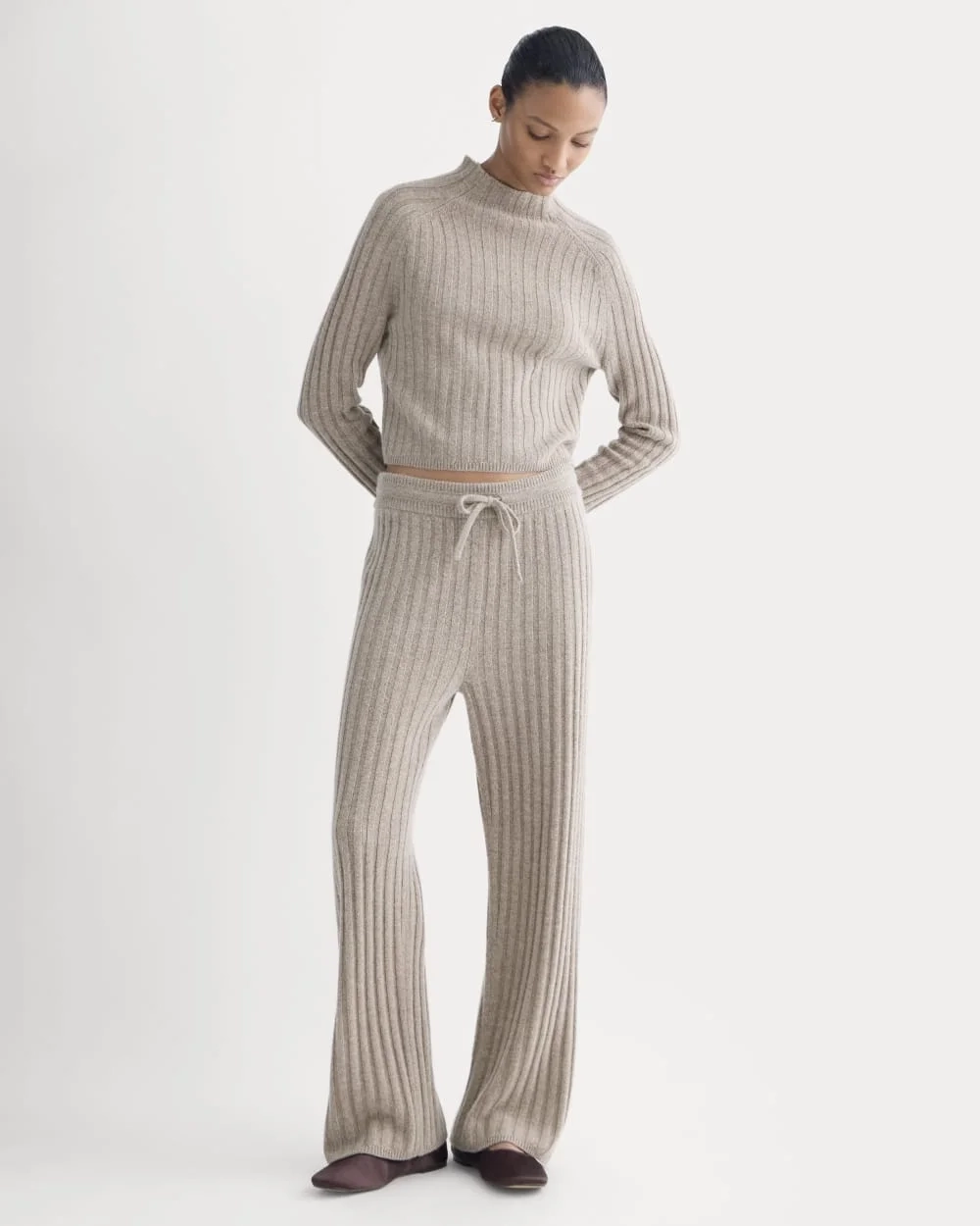Straight-Leg Pant in Wool Cashmere | Oatmeal (2)