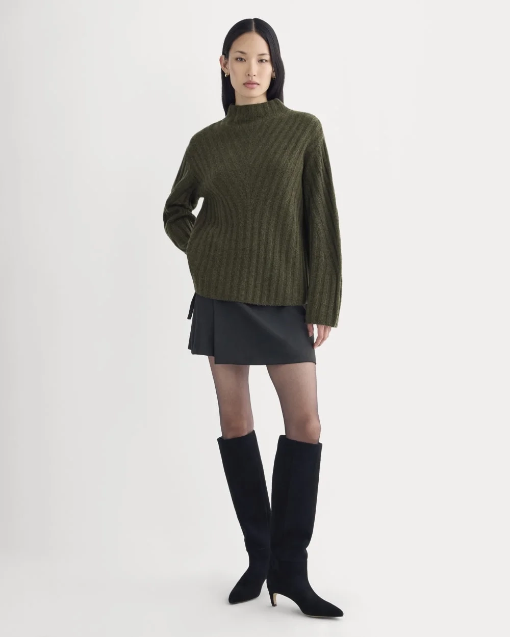 Funnel-Neck Sweater in Wool Cashmere | Heather Beech (4)